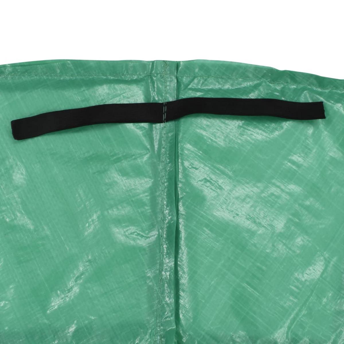 Alfombrilla de seguridad cama elástica PE redonda verde 4,57 m