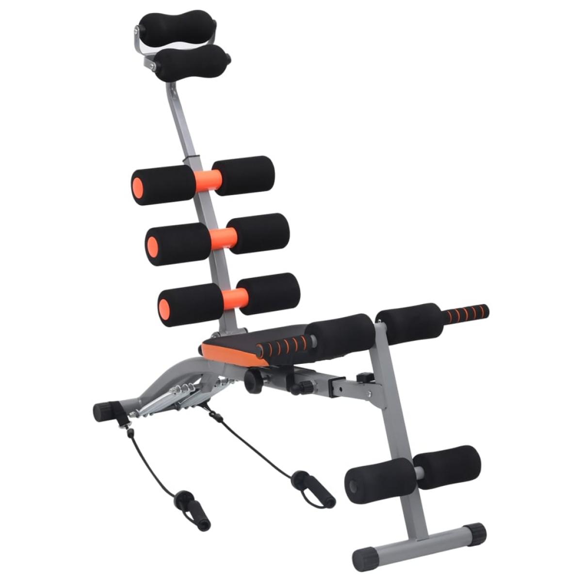 Máquina de abdominales en forma de L con tiras elásticas
