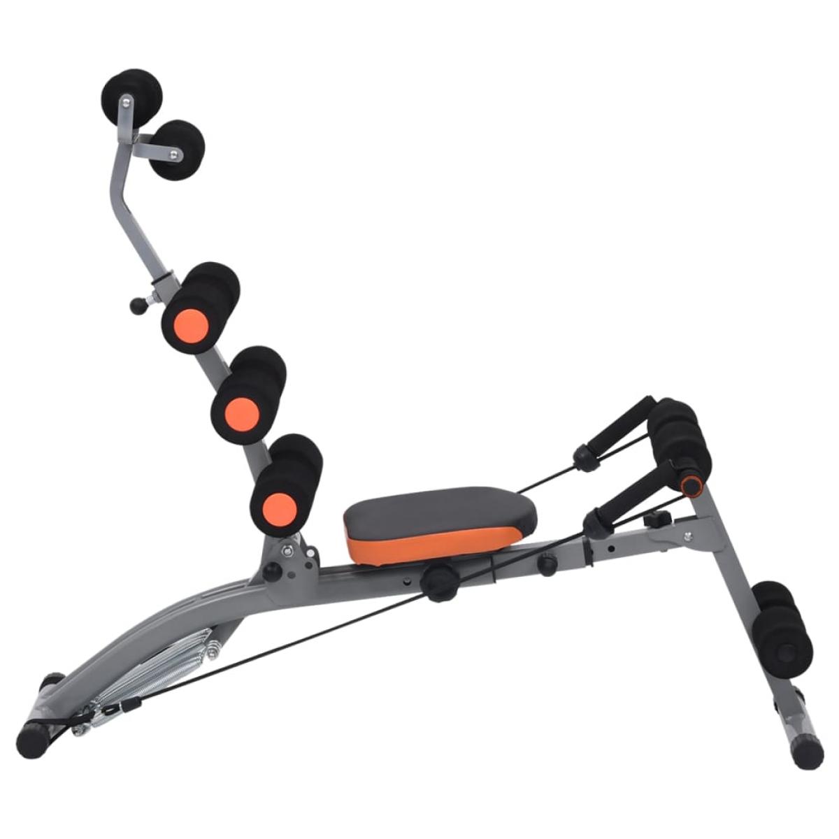 Máquina de abdominales en forma de L con tiras elásticas