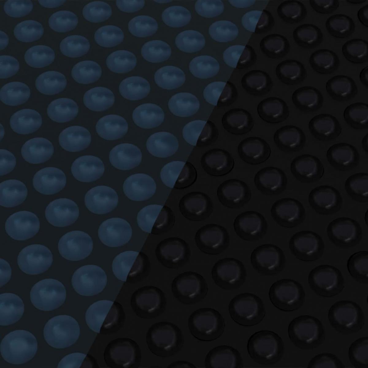 Cubierta solar de piscina de PE flotante negro y azul 549 cm