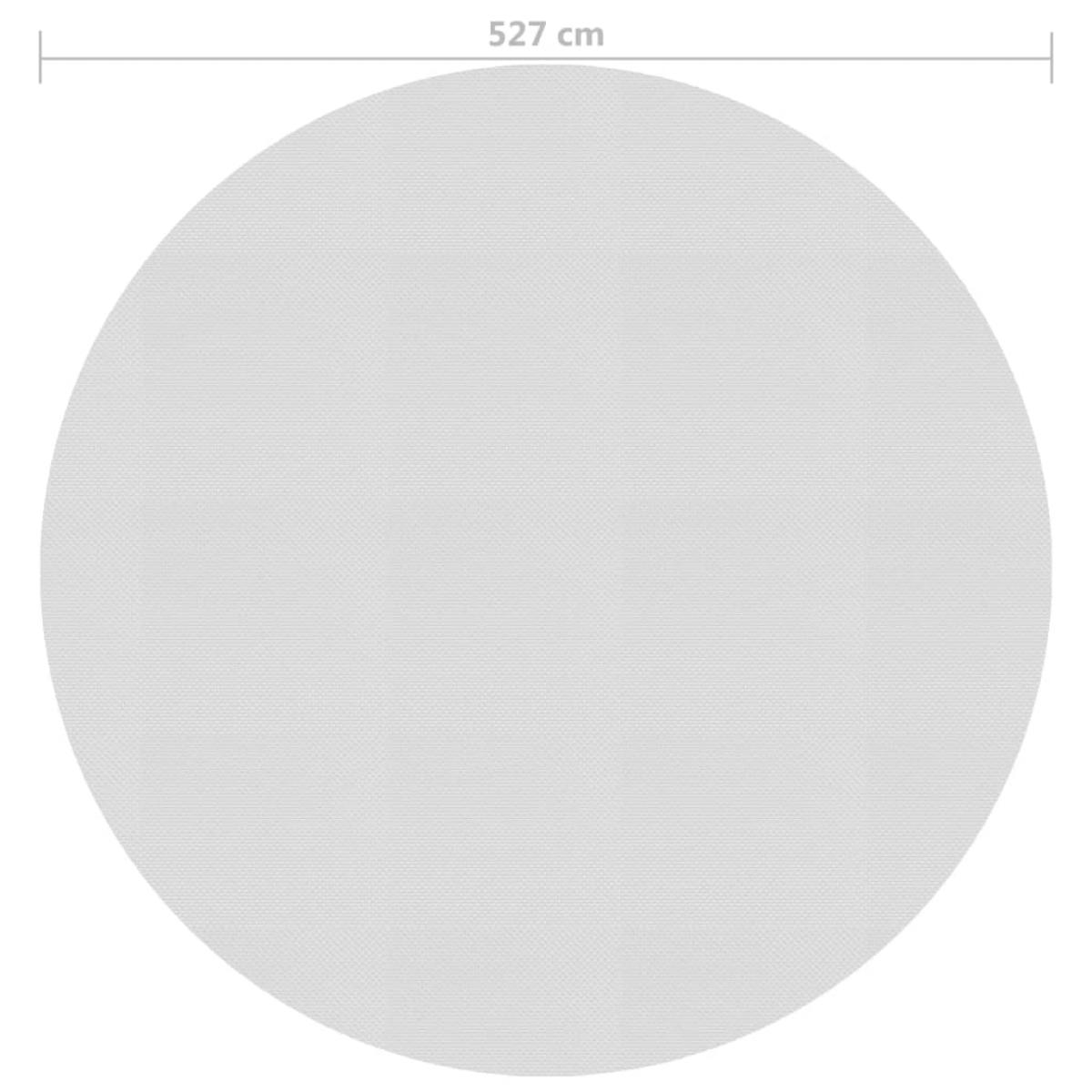 Cubierta solar de piscina de PE flotante gris 527 cm