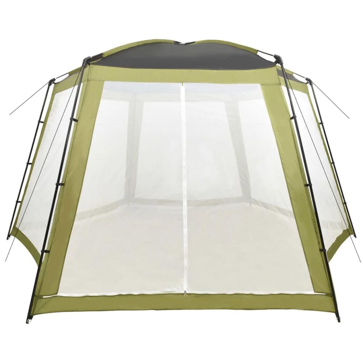 Carpa para piscina de tela verde 590x520x250 cm