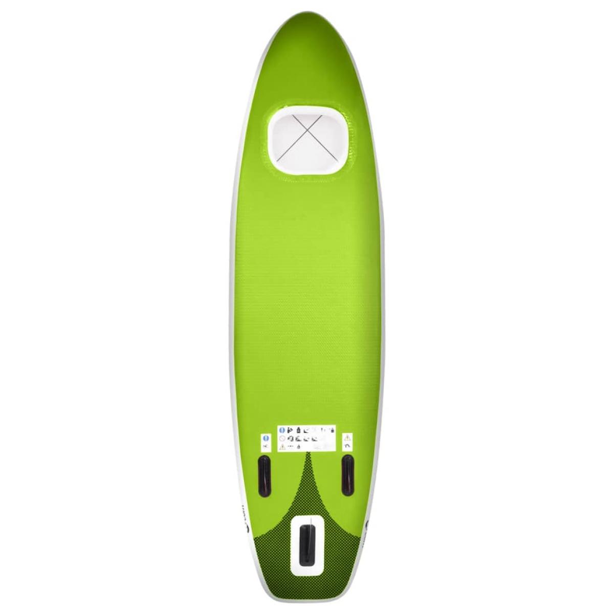 Set de tabla de paddle surf hinchable verde 360x81x10 cm
