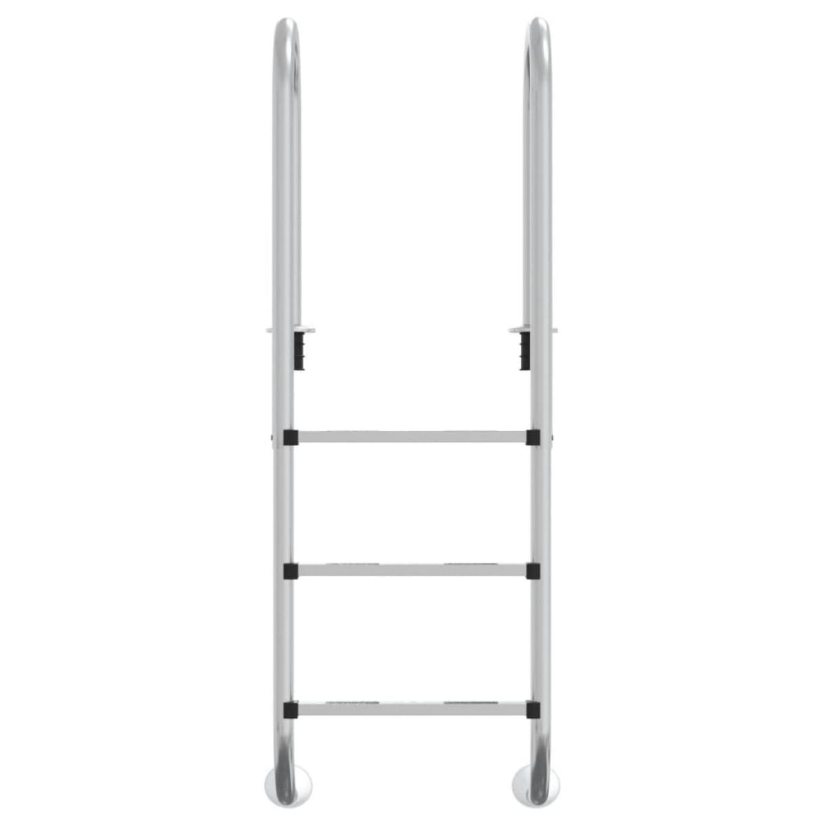 Escalera para piscina acero inoxidable 304 54x38x158 cm