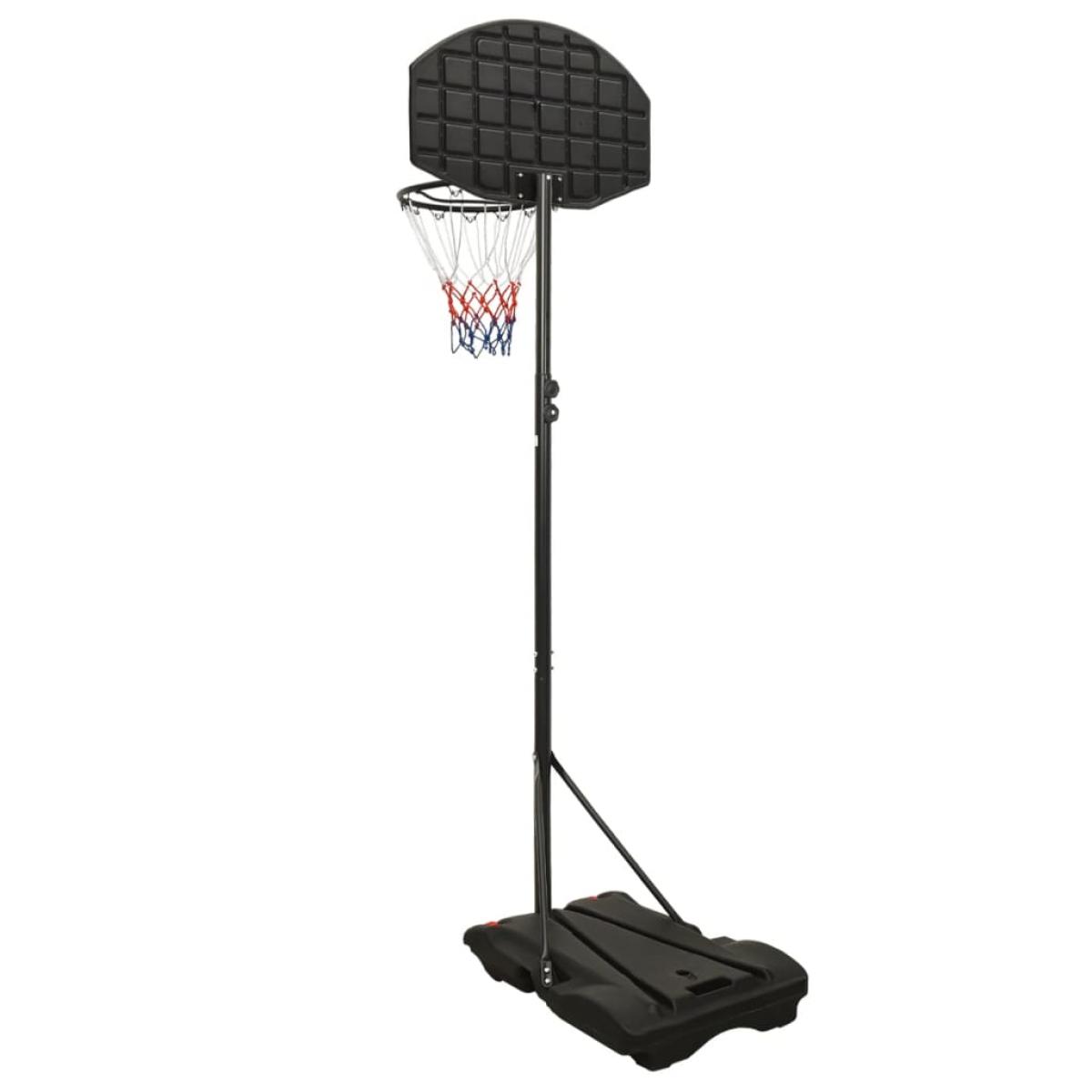Canasta de baloncesto polietileno negro 216-250 cm