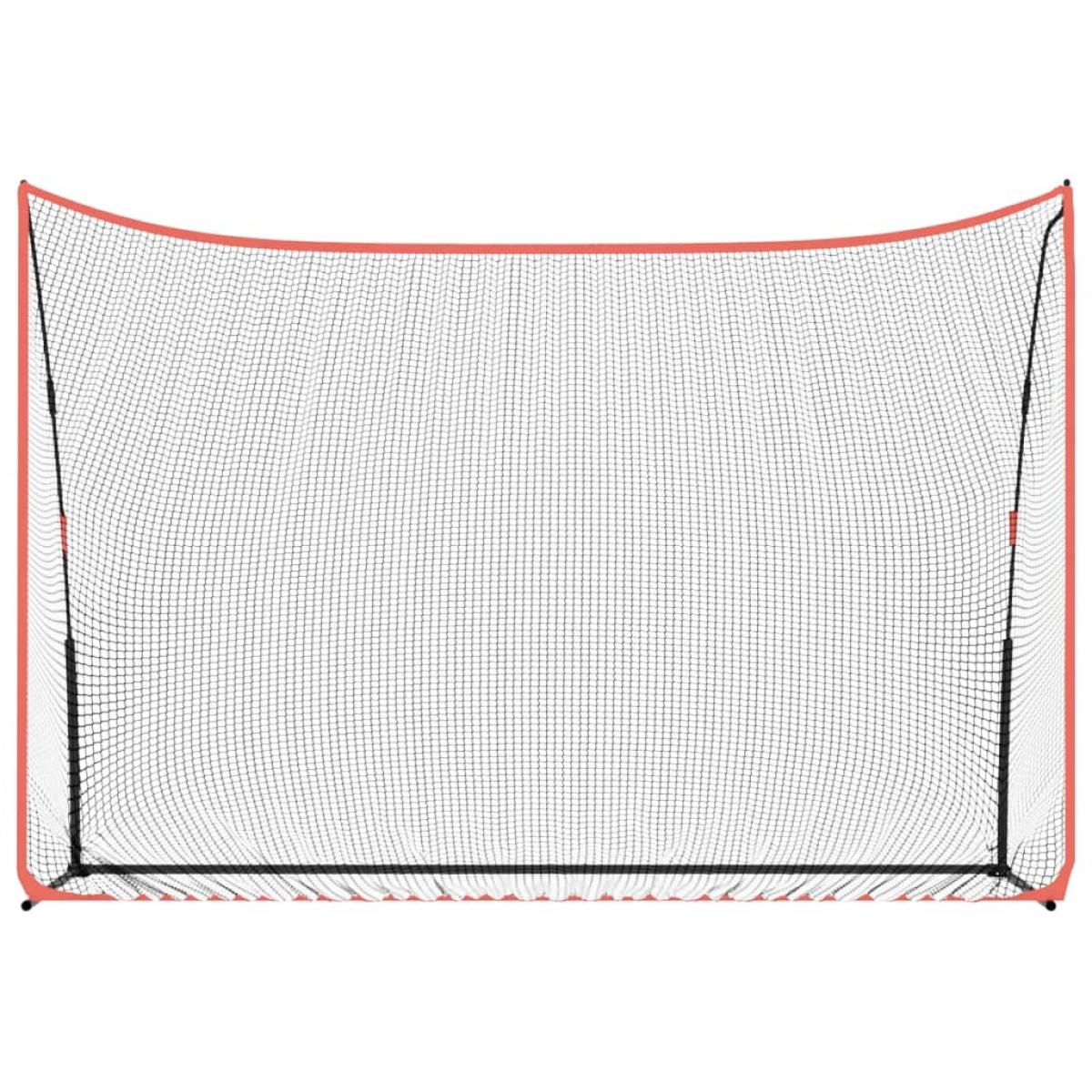 Red de entrenamiento golf poliéster negro y rojo 305x91x213 cm