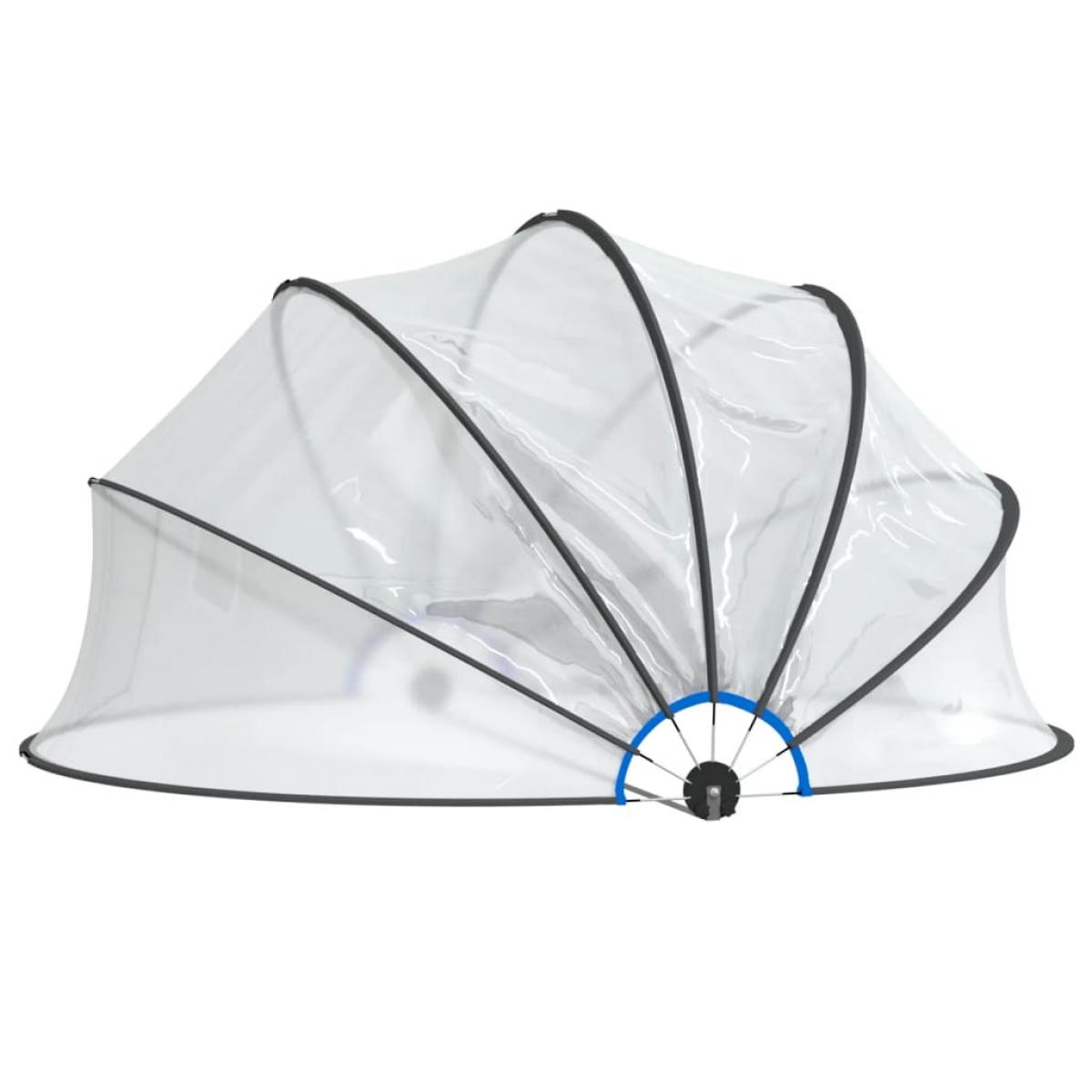 Cúpula para piscina redonda PVC 406x203 cm