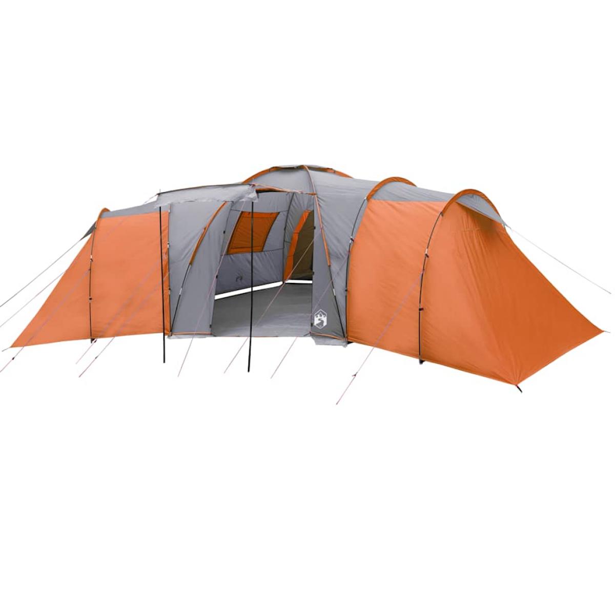 Tienda de campaña familiar iglú 12 personas impermeable naranja