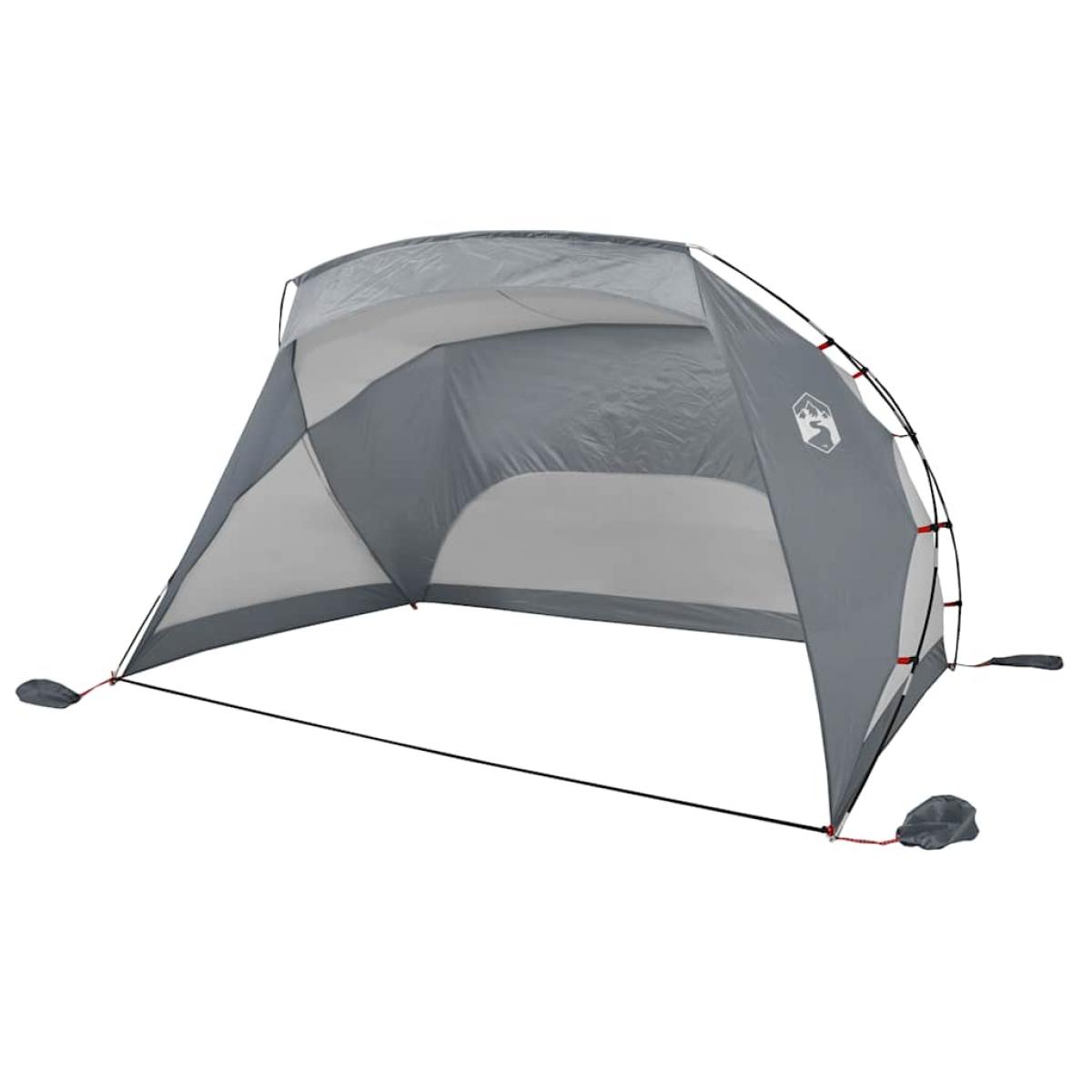 Tienda de playa 185T poliéster gris 274x178x170/148 cm