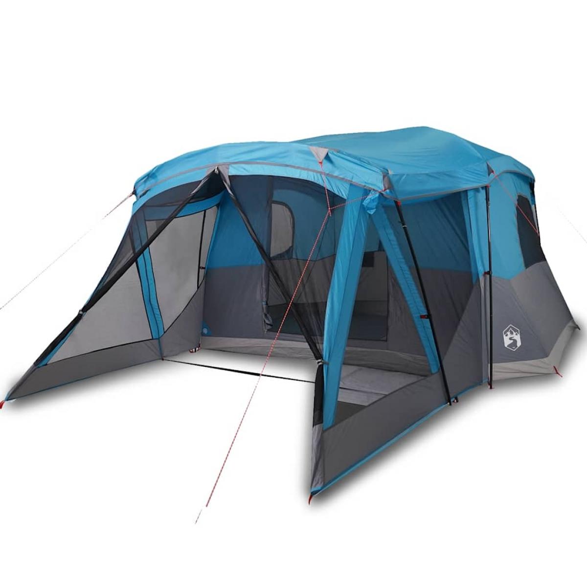 Tienda de campaña con porche 4 personas impermeable azul