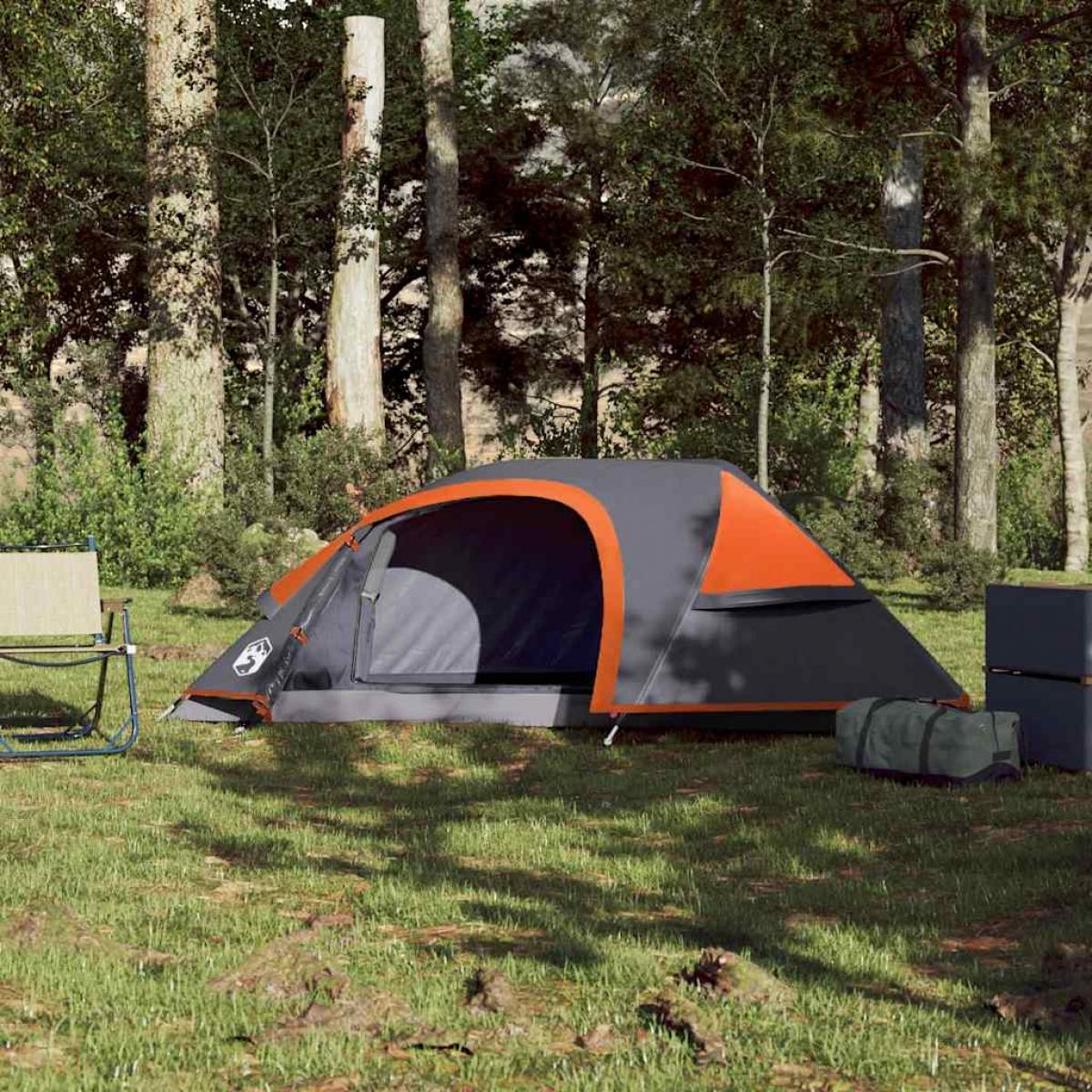 Tienda de campaña iglú para 1 persona impermeable naranja
