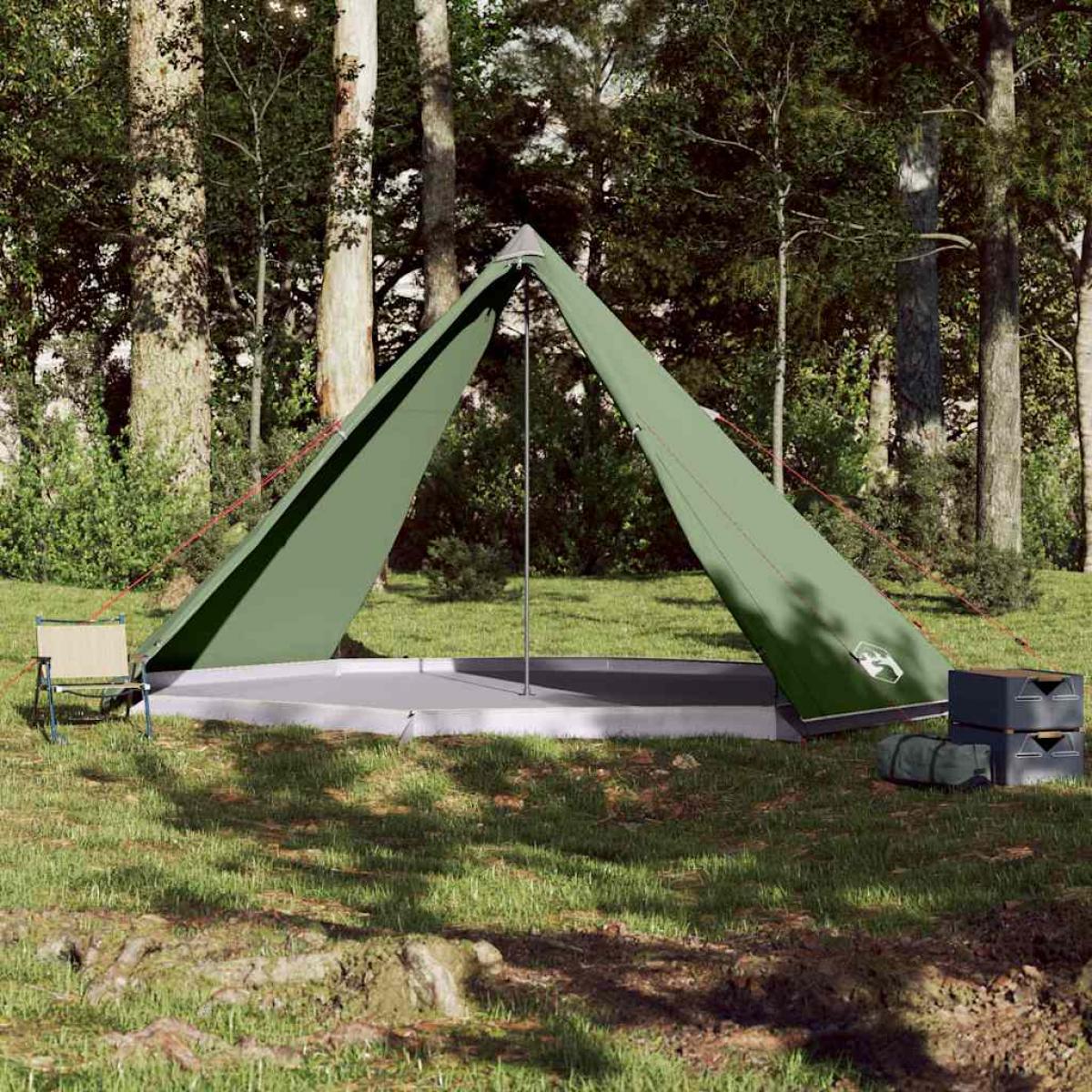 Tienda de campaña familiar tipi 8 personas impermeable verde