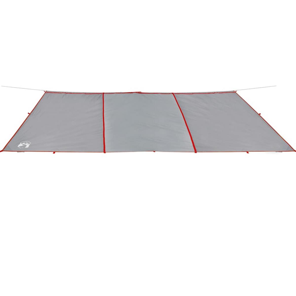 Lona de camping impermeable gris y naranja 420x440 cm