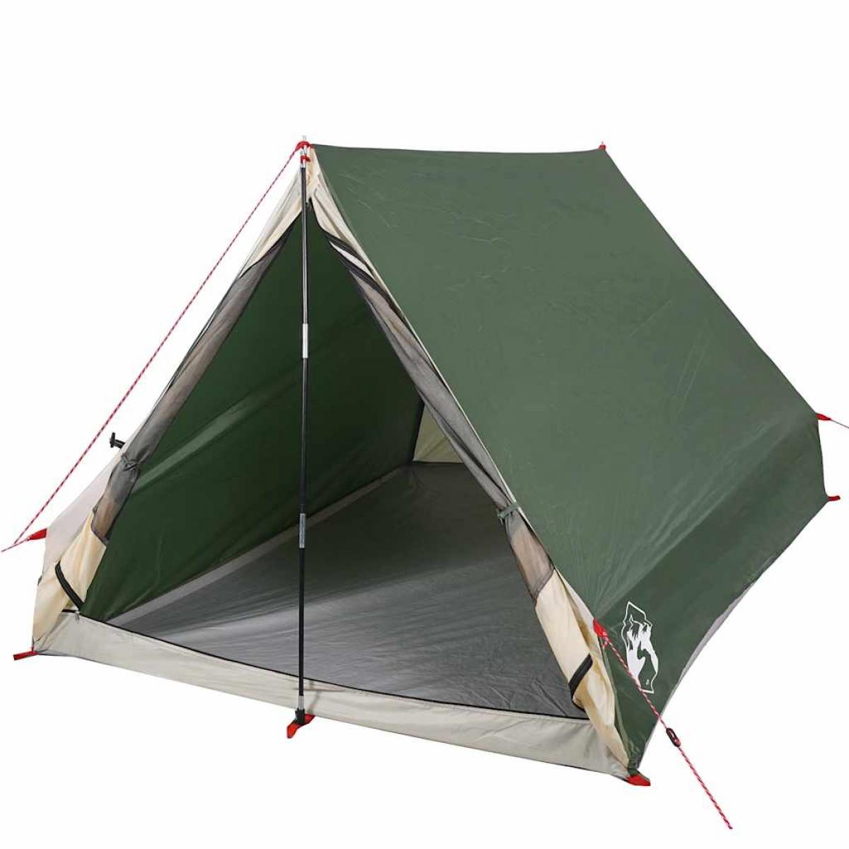 Tienda de campaña marco en A para 2 personas impermeable verde