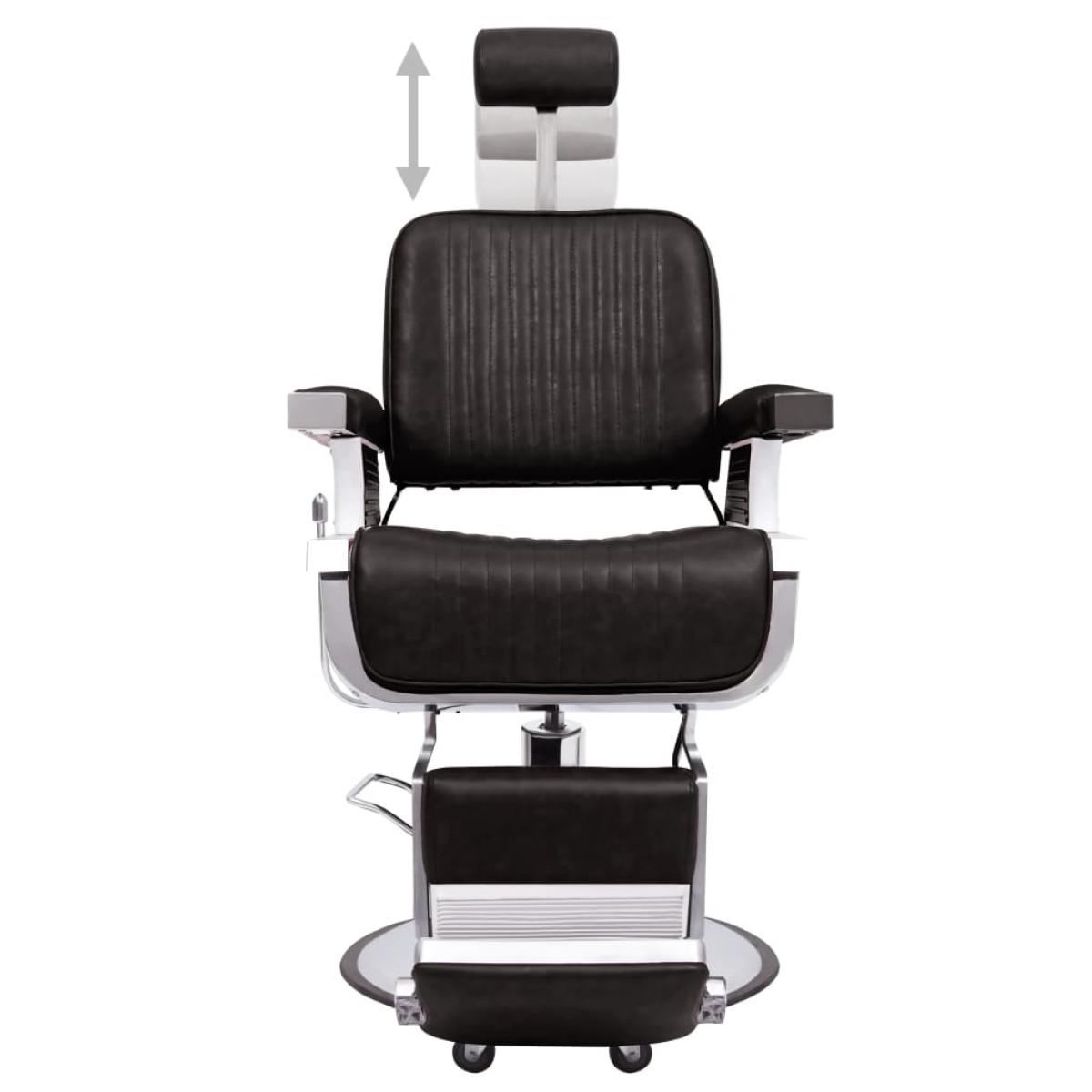 Silla de peluquería de cuero sintético negro 68x69x116 cm
