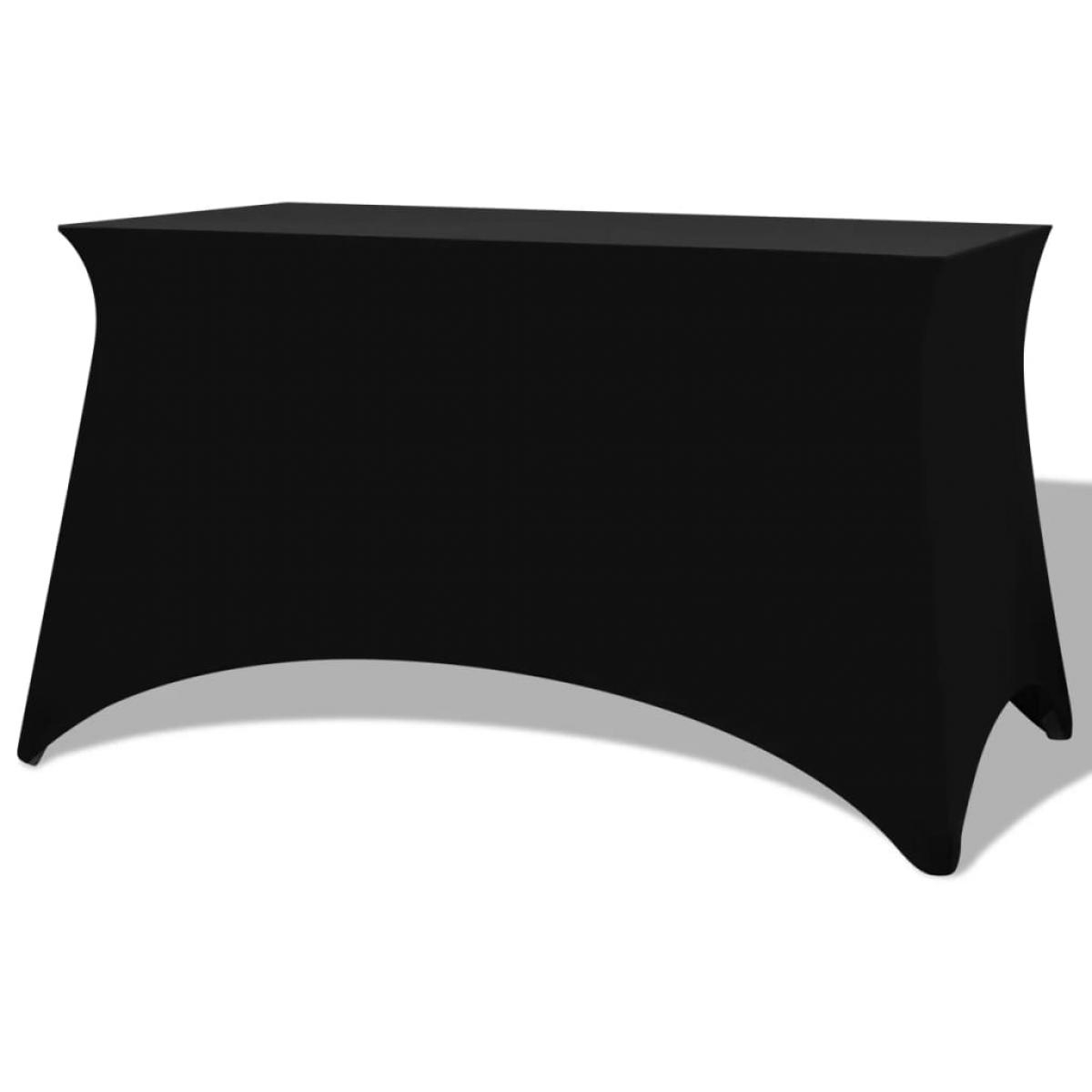 Funda elástica para mesa 2 uds 183x76x74 cm negro