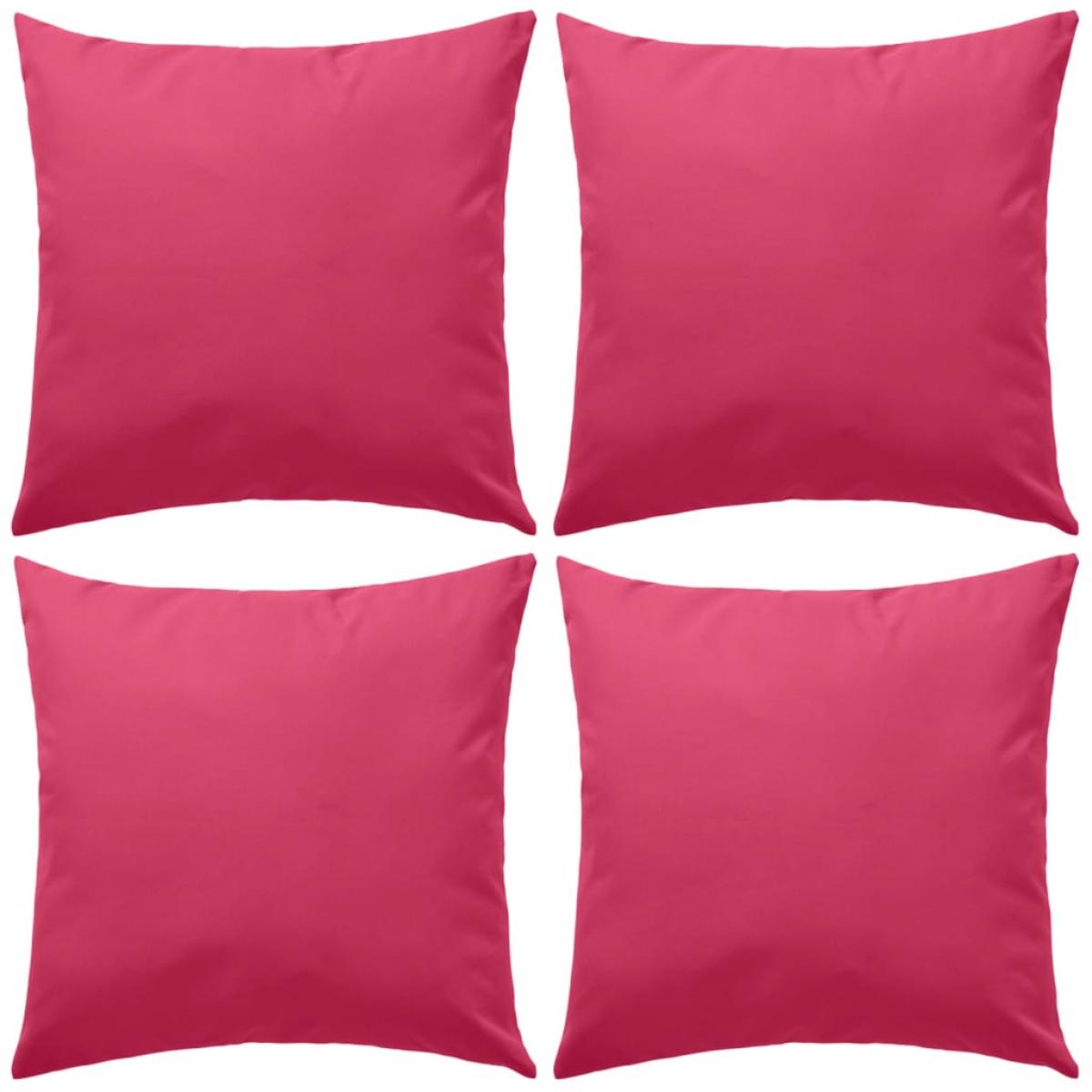 Cojines para exteriores 45x45 cm rosa 4 unidades