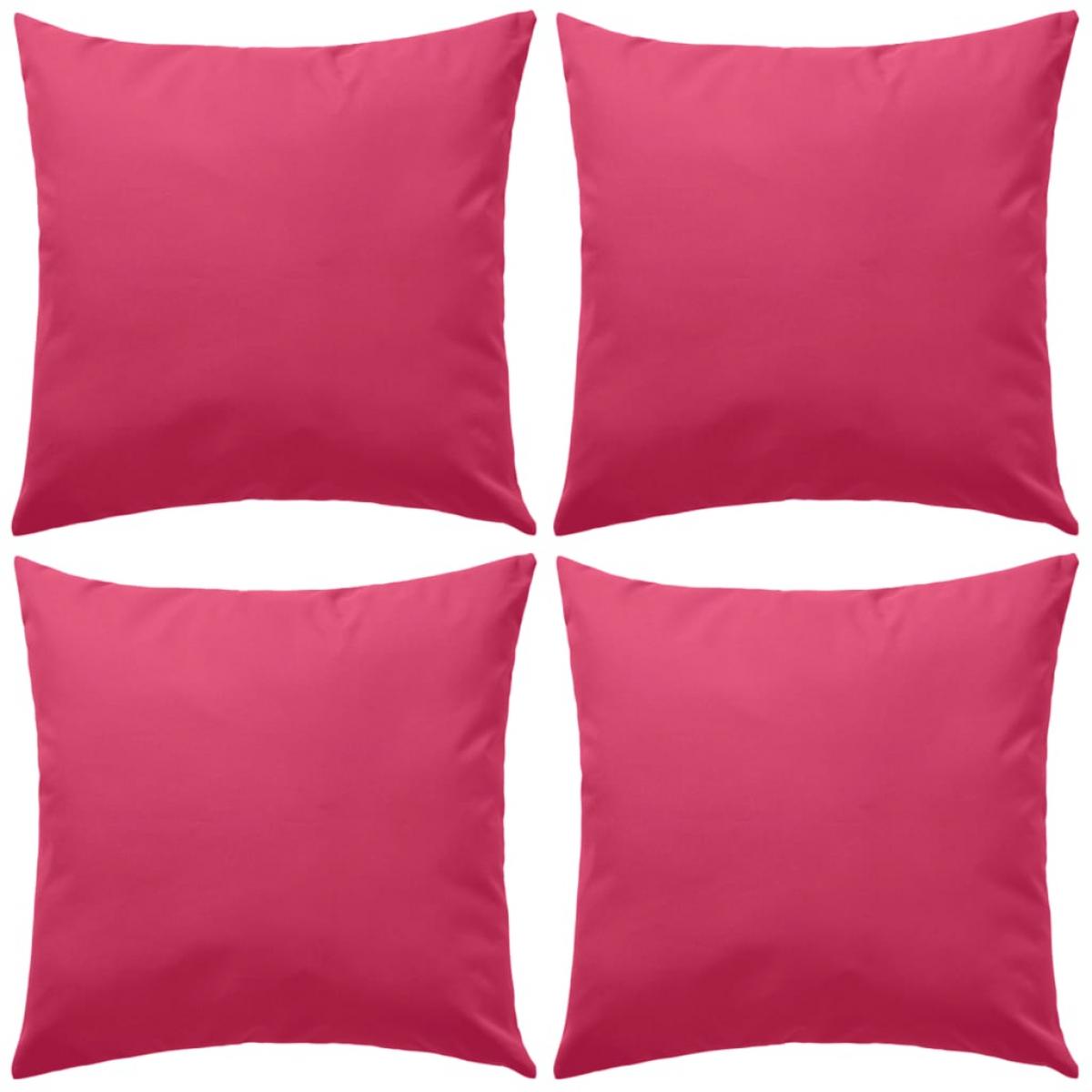 Cojines para exteriores 45x45 cm rosa 4 unidades