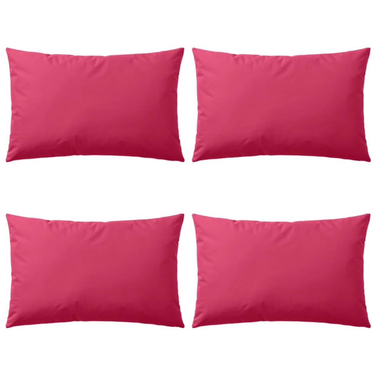 Cojines para exteriores 60x40 cm rosa 4 unidades