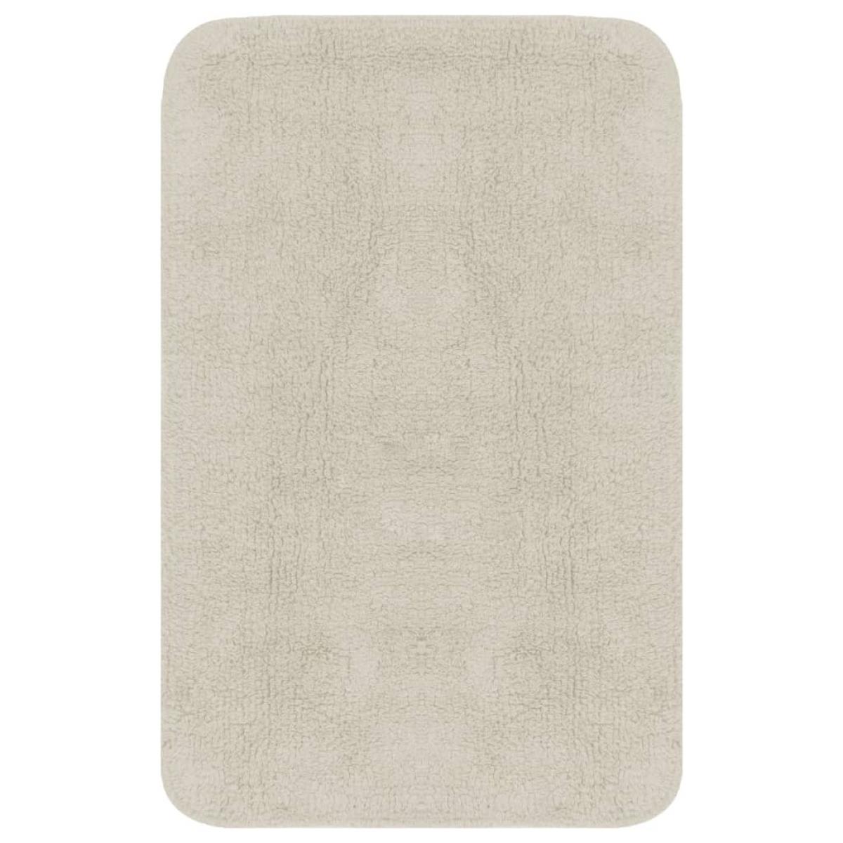 Conjunto de alfombrillas de baño de tela 3 piezas blanco