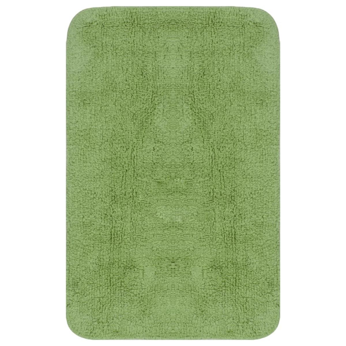 Conjunto de alfombrillas de baño de tela 3 piezas verde