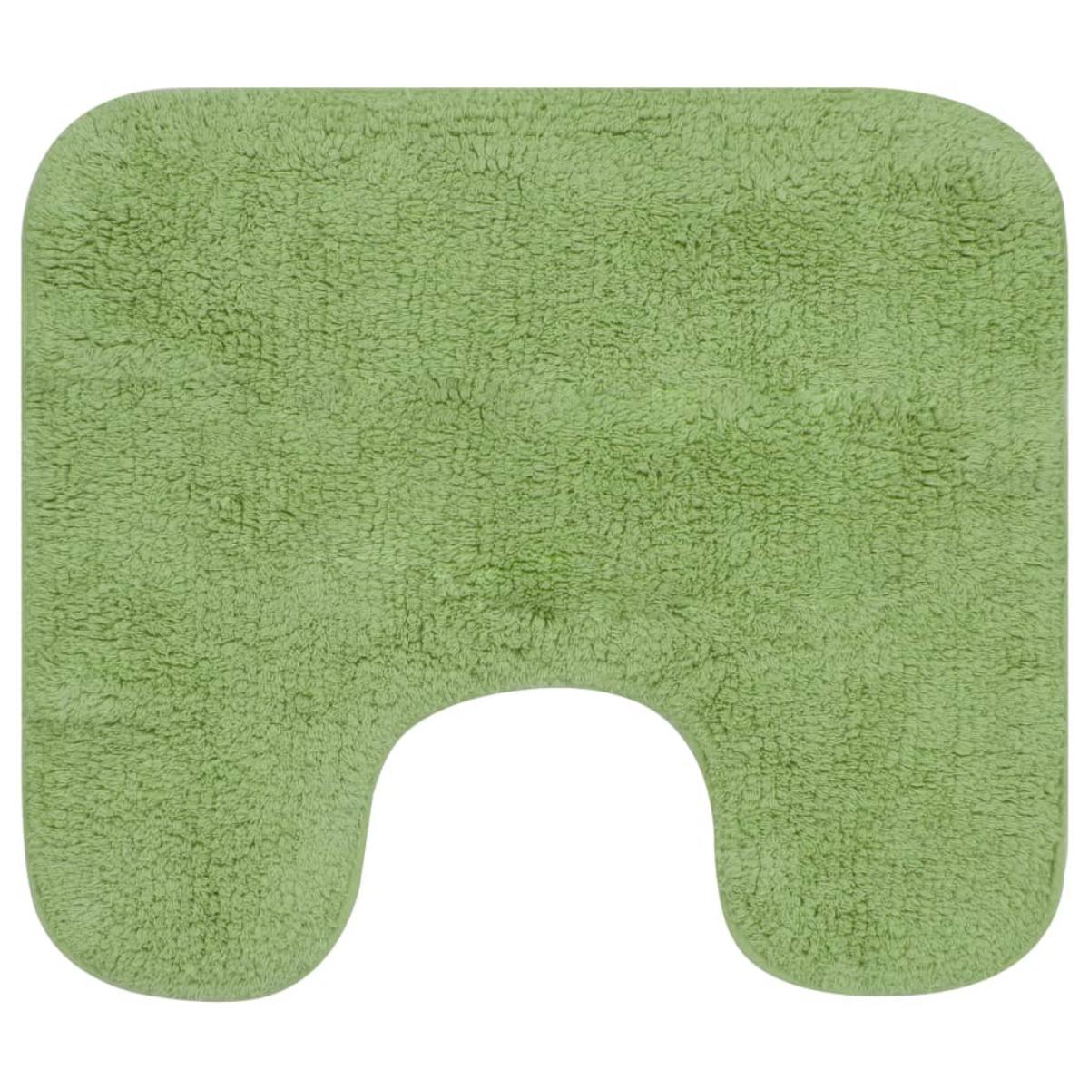 Conjunto de alfombrillas de baño de tela 3 piezas verde