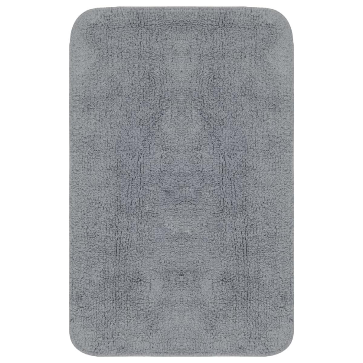 Conjunto de alfombras de baño de tela 2 piezas gris