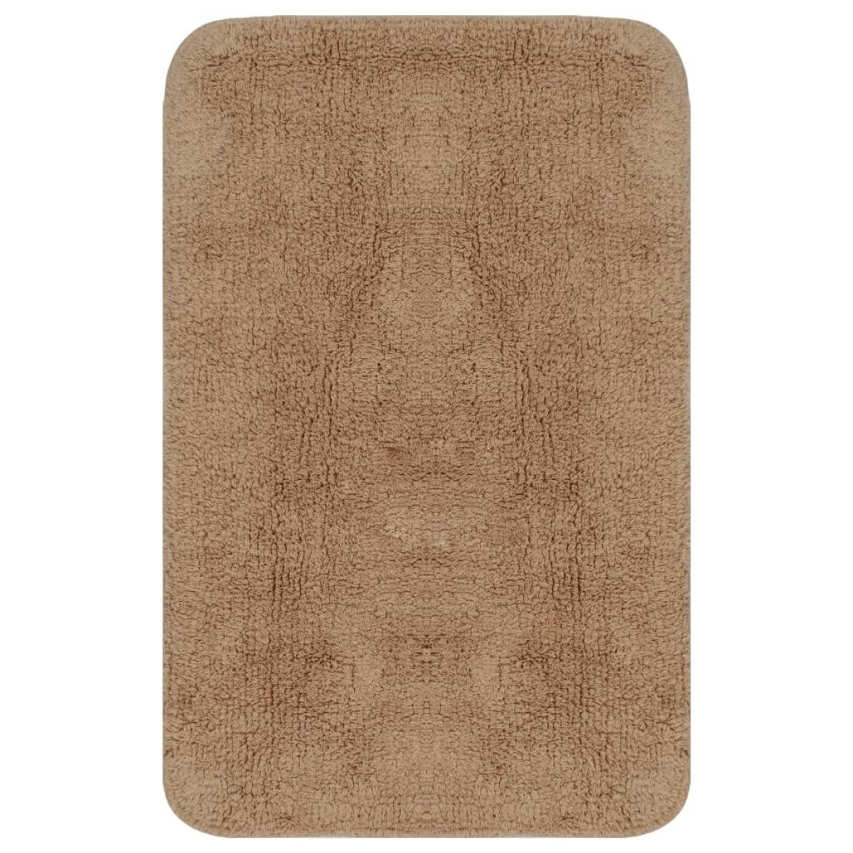 Conjunto de alfombrillas de baño de tela 2 piezas beige