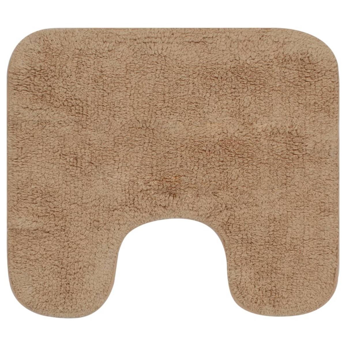 Conjunto de alfombrillas de baño de tela 2 piezas beige