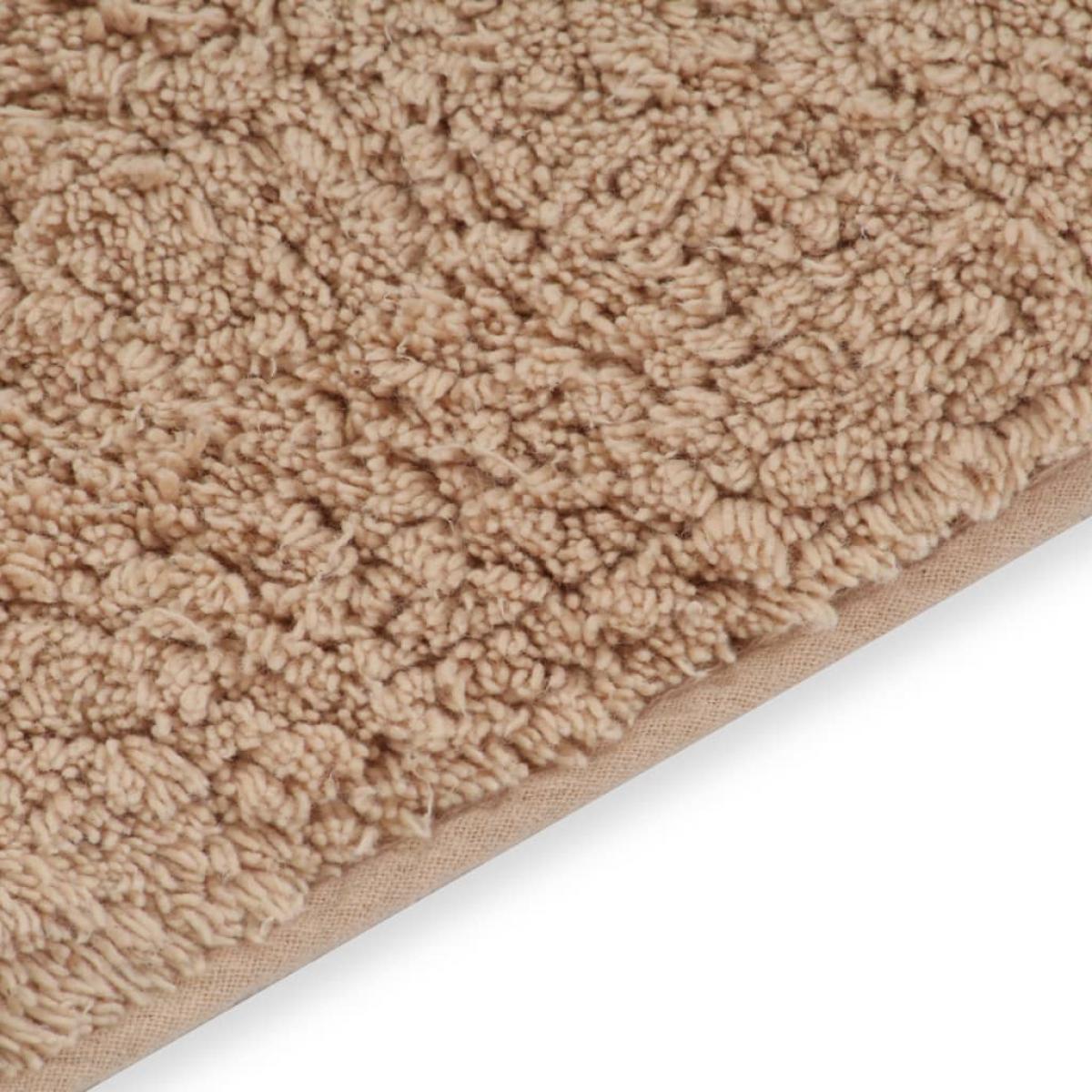 Conjunto de alfombrillas de baño de tela 2 piezas beige