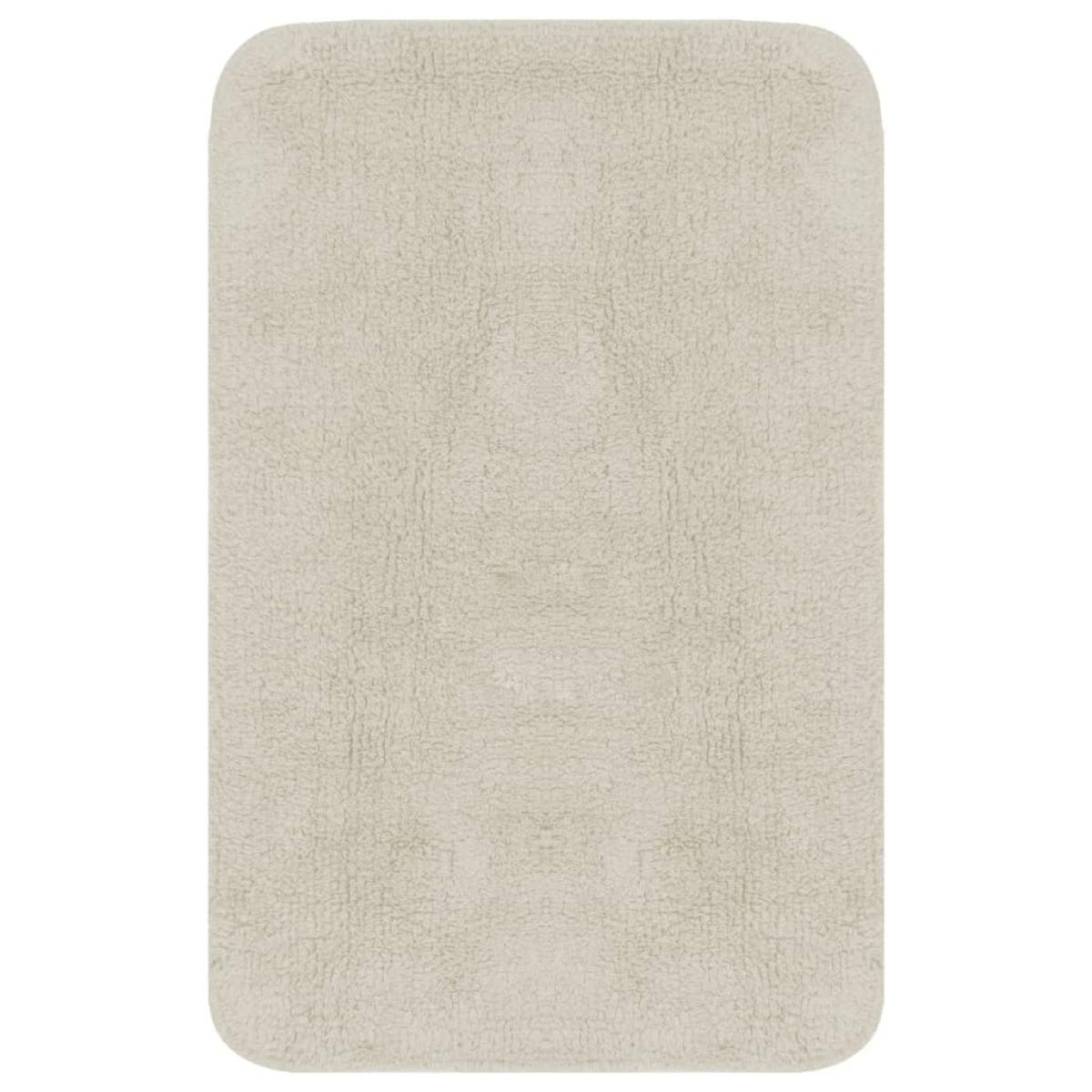 Conjunto de alfombrillas de baño de tela 2 piezas blanco