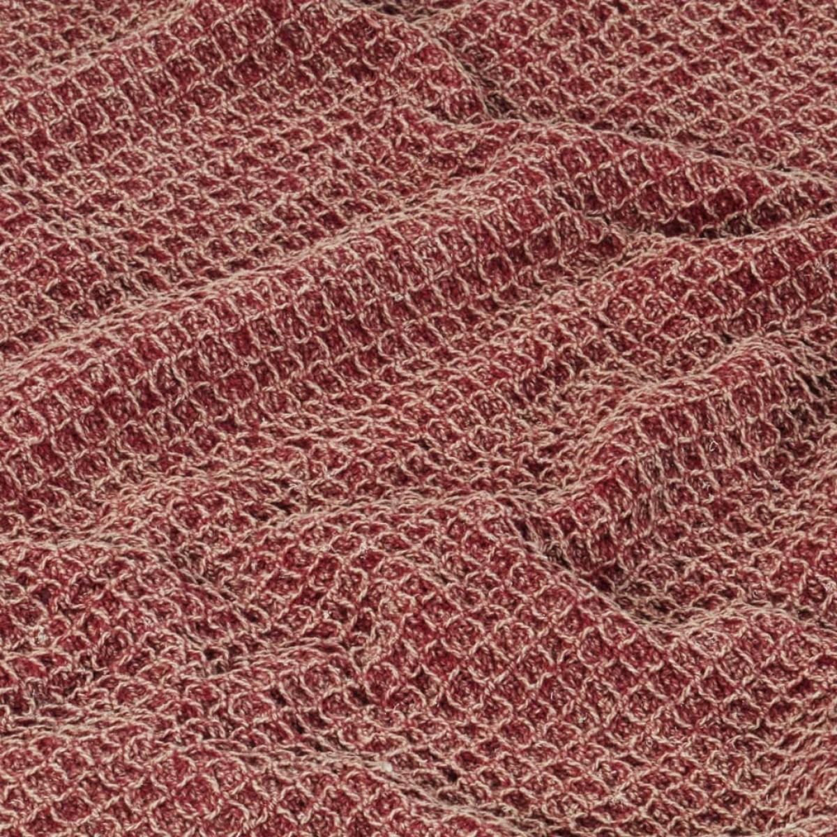 Manta de algodón burdeos 160x210 cm