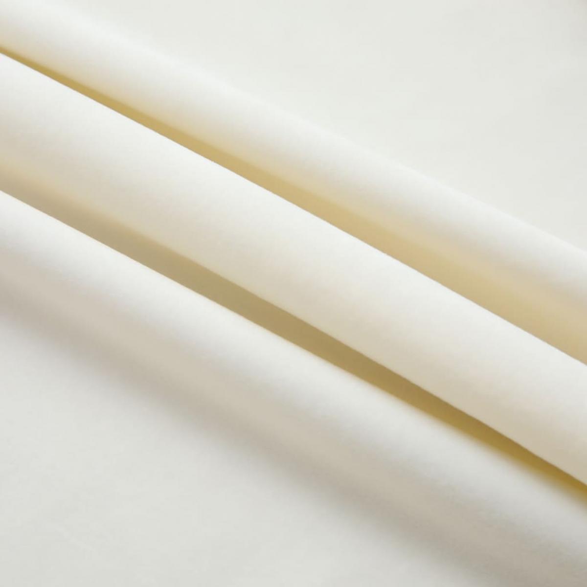 Cortina opaca con ganchos terciopelo color crema 290x245 cm