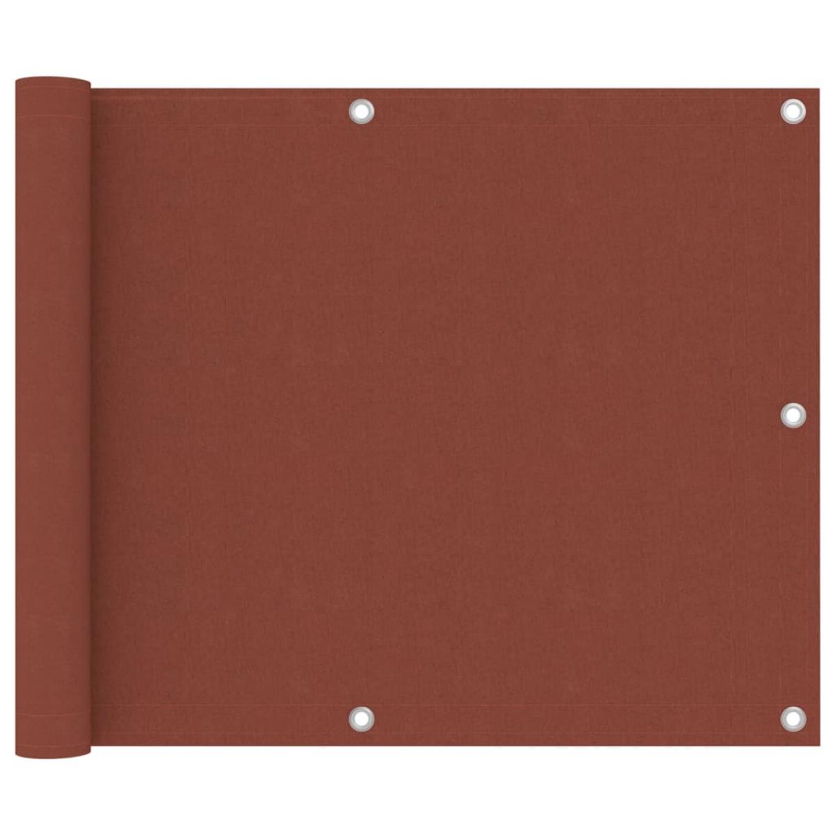 Toldo para balcón de tela oxford terracota 75x300 cm