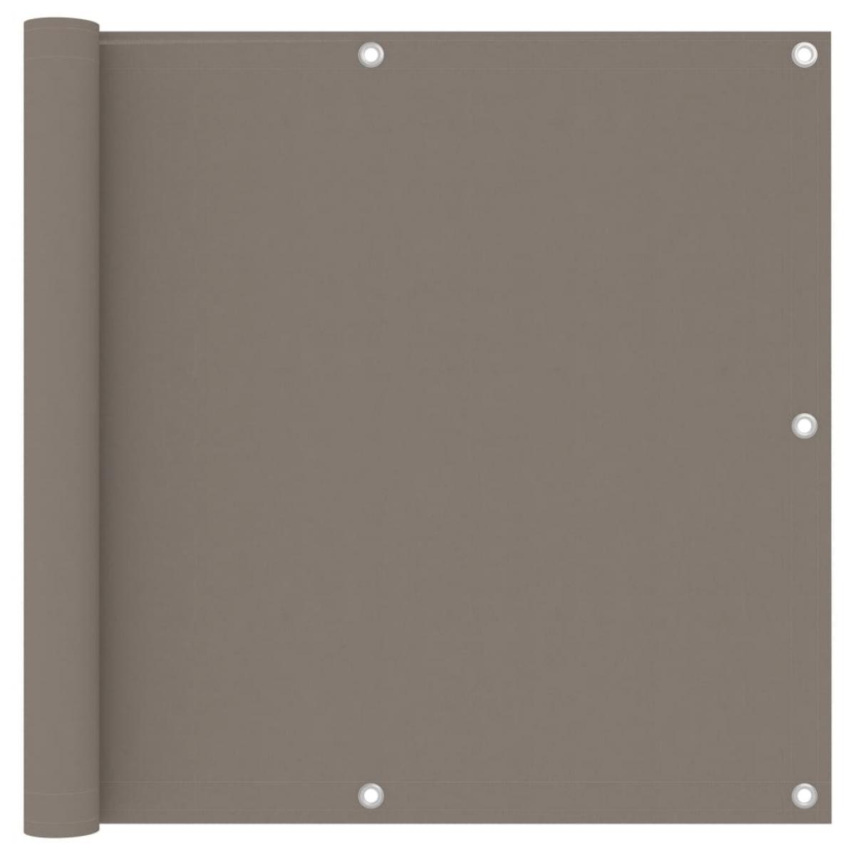 Toldo para balcón de tela oxford gris taupé 90x600 cm