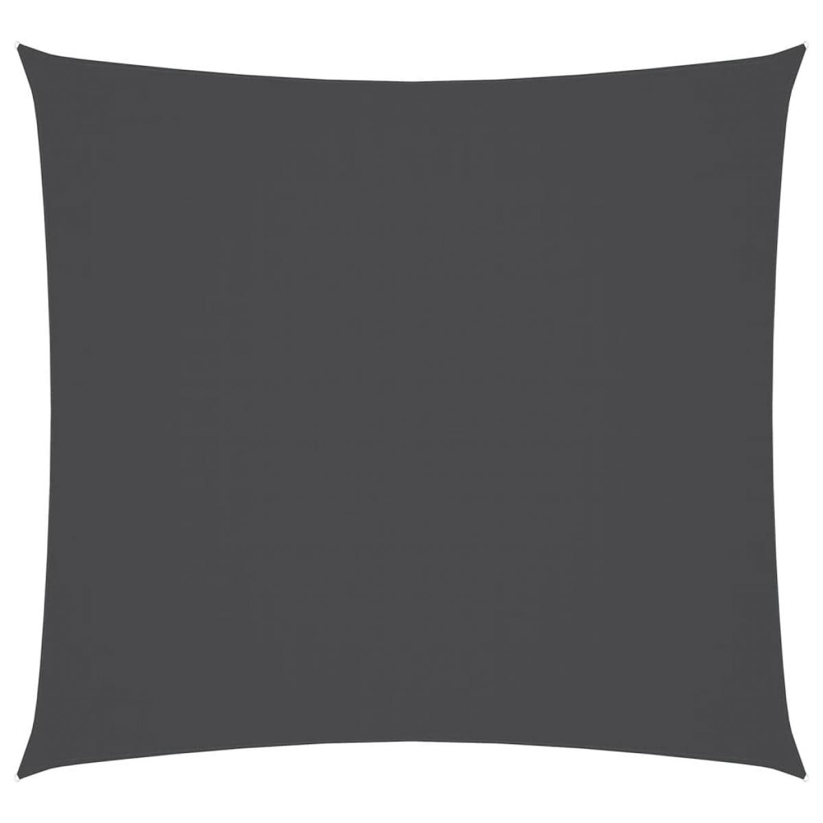 Toldo de vela cuadrado tela Oxford gris antracita 4x4 m