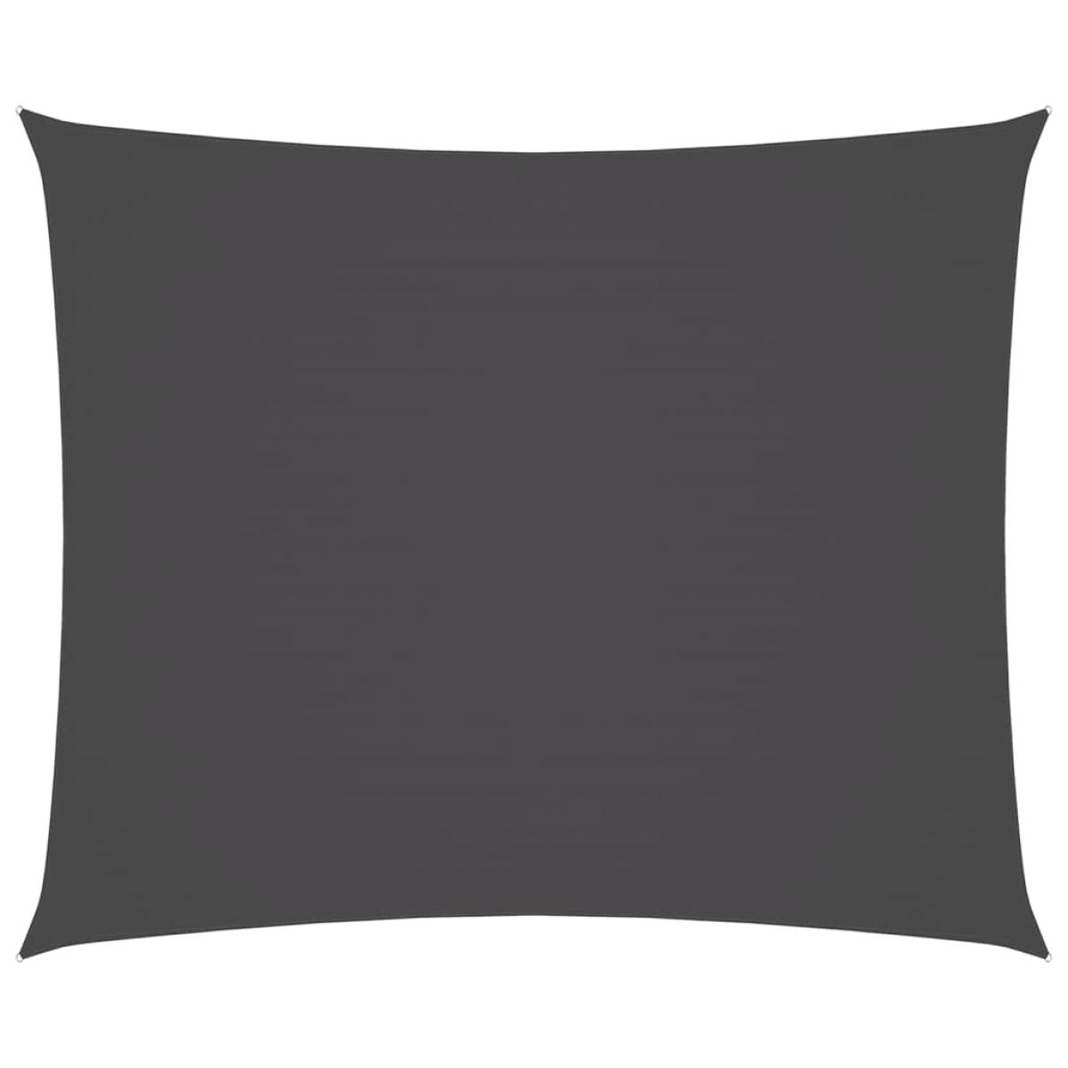 Toldo de vela rectangular tela Oxford gris antracita 2x3 m