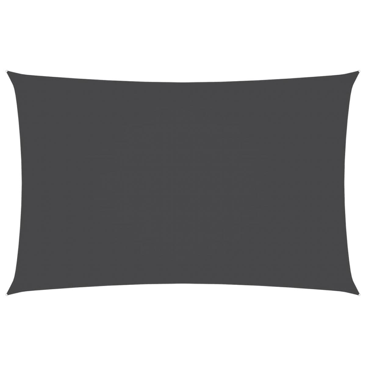 Toldo de vela rectangular tela Oxford gris antracita 4x7 m