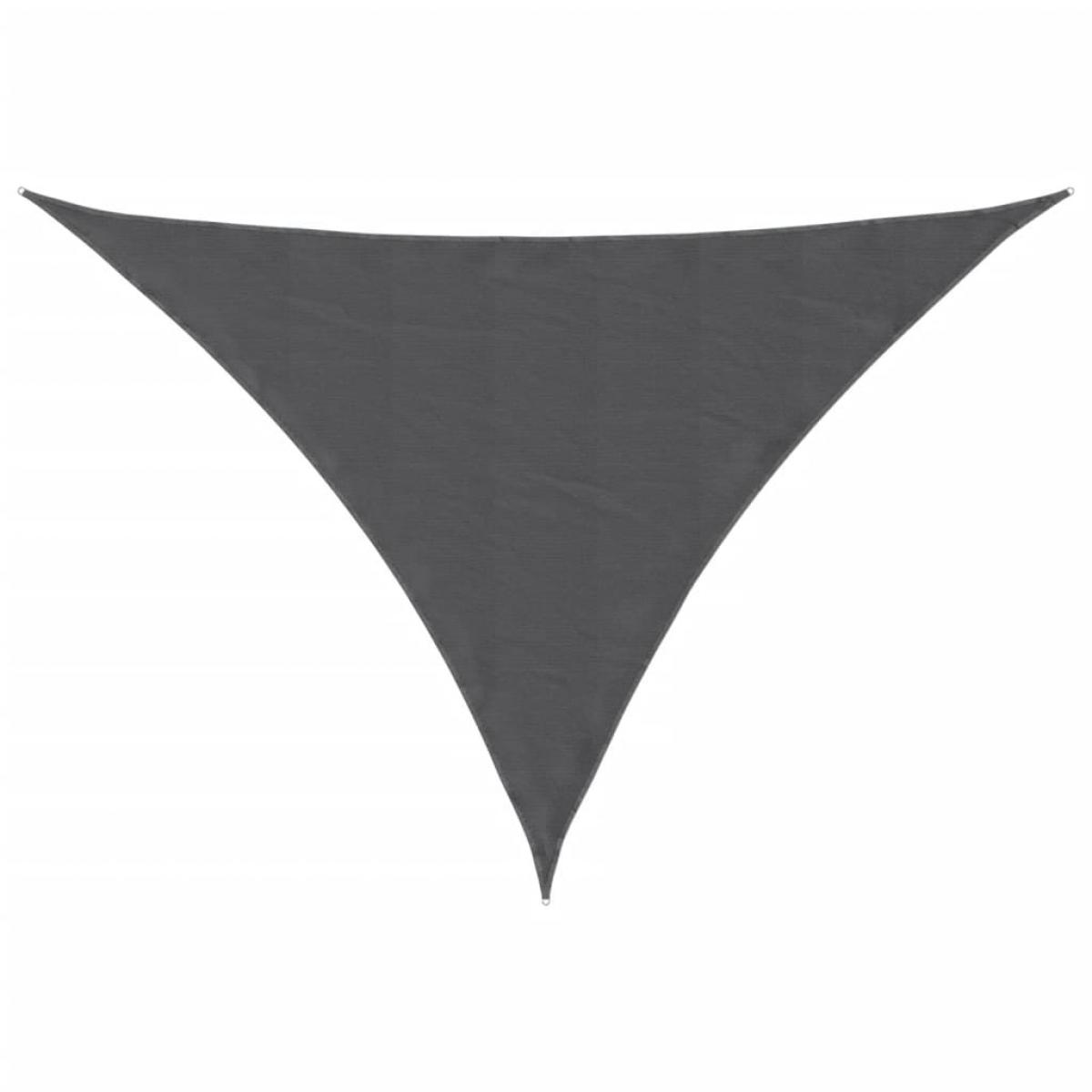 Toldo vela triangular tela Oxford gris antracita 3,5x3,5x4,9 m