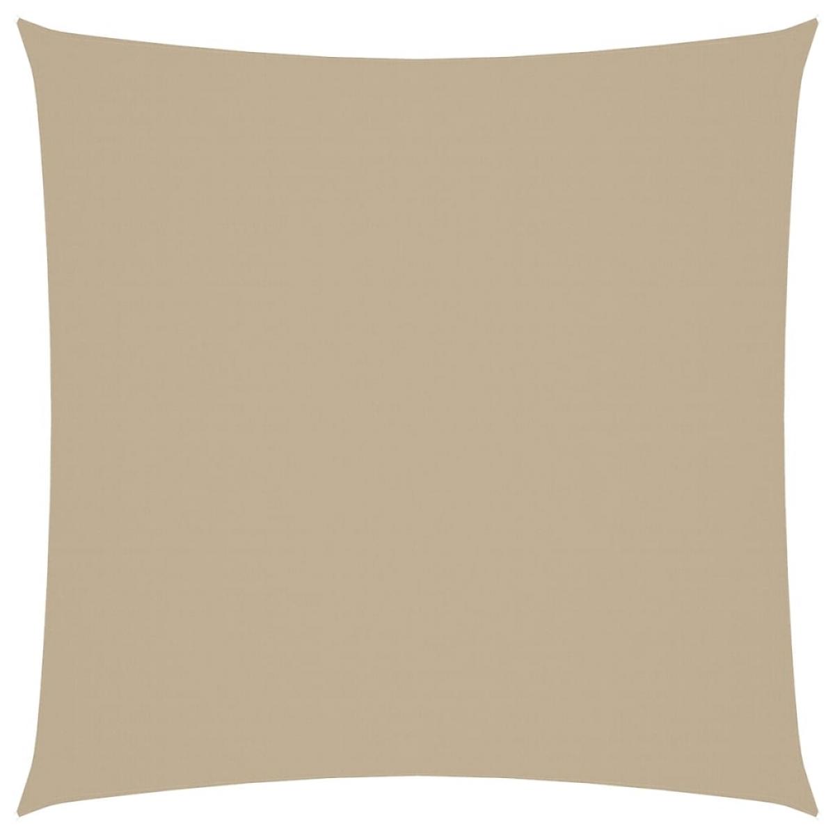 Toldo de vela cuadrado tela Oxford beige 7x7 m