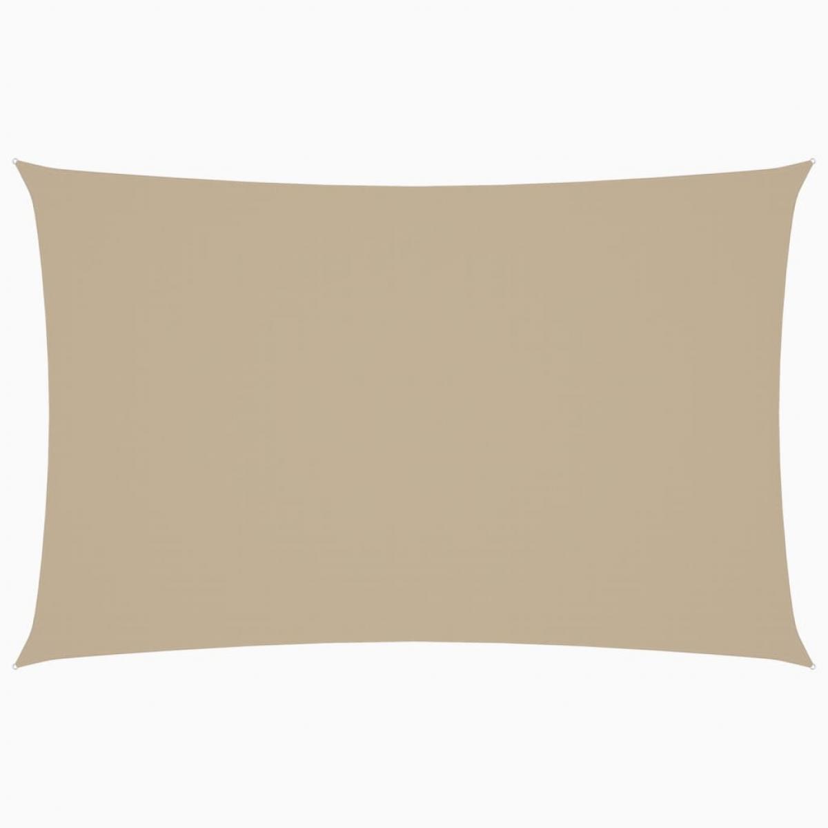 Toldo de vela rectangular tela Oxford beige 2x4,5 m