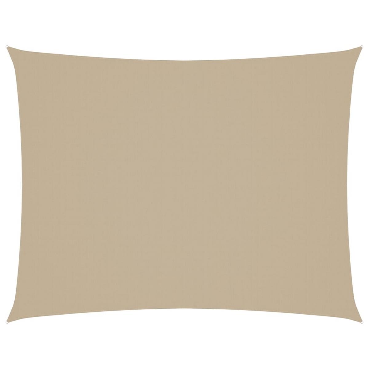 Toldo de vela rectangular tela Oxford beige 3x4 m
