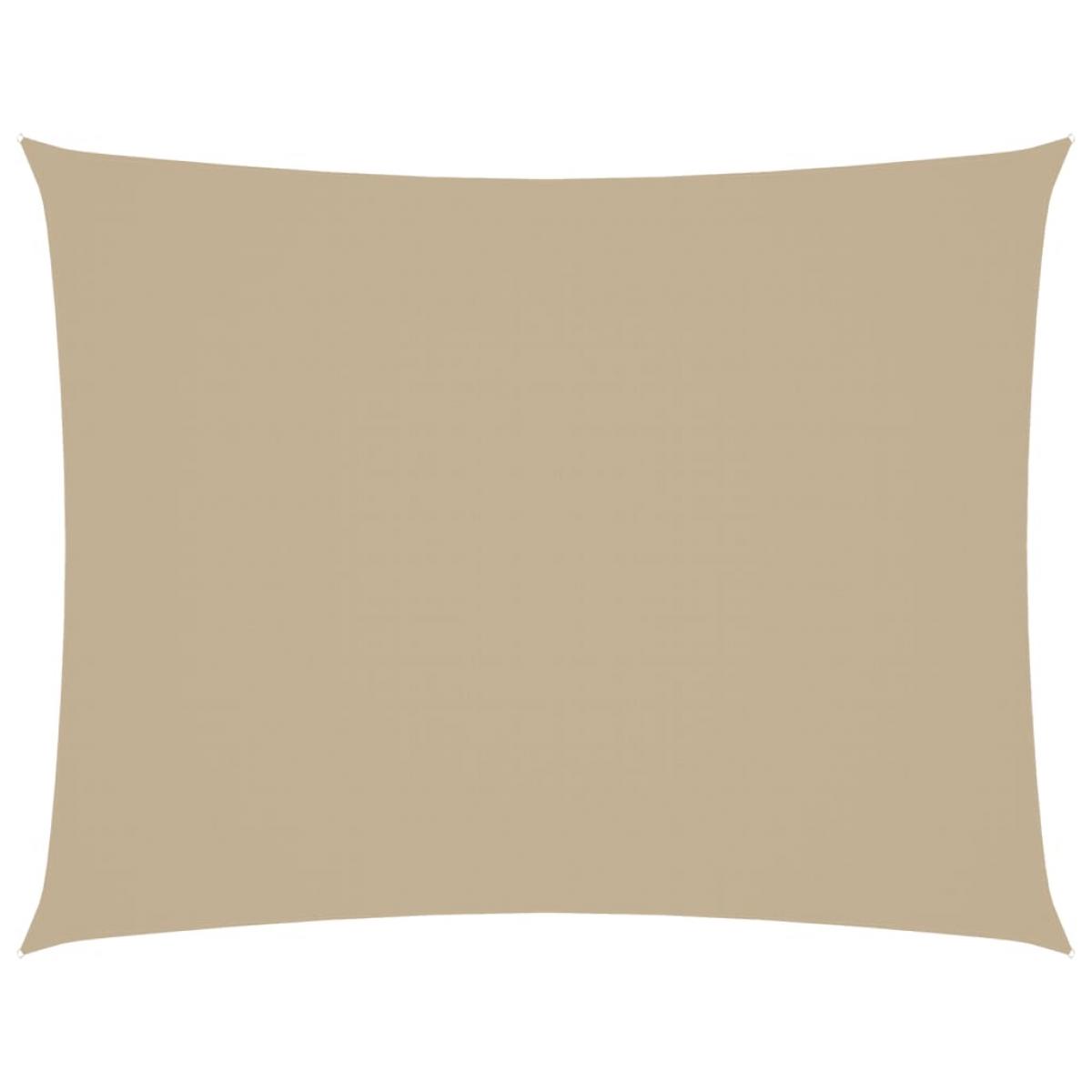 Toldo de vela rectangular tela Oxford beige 3,5x5 m