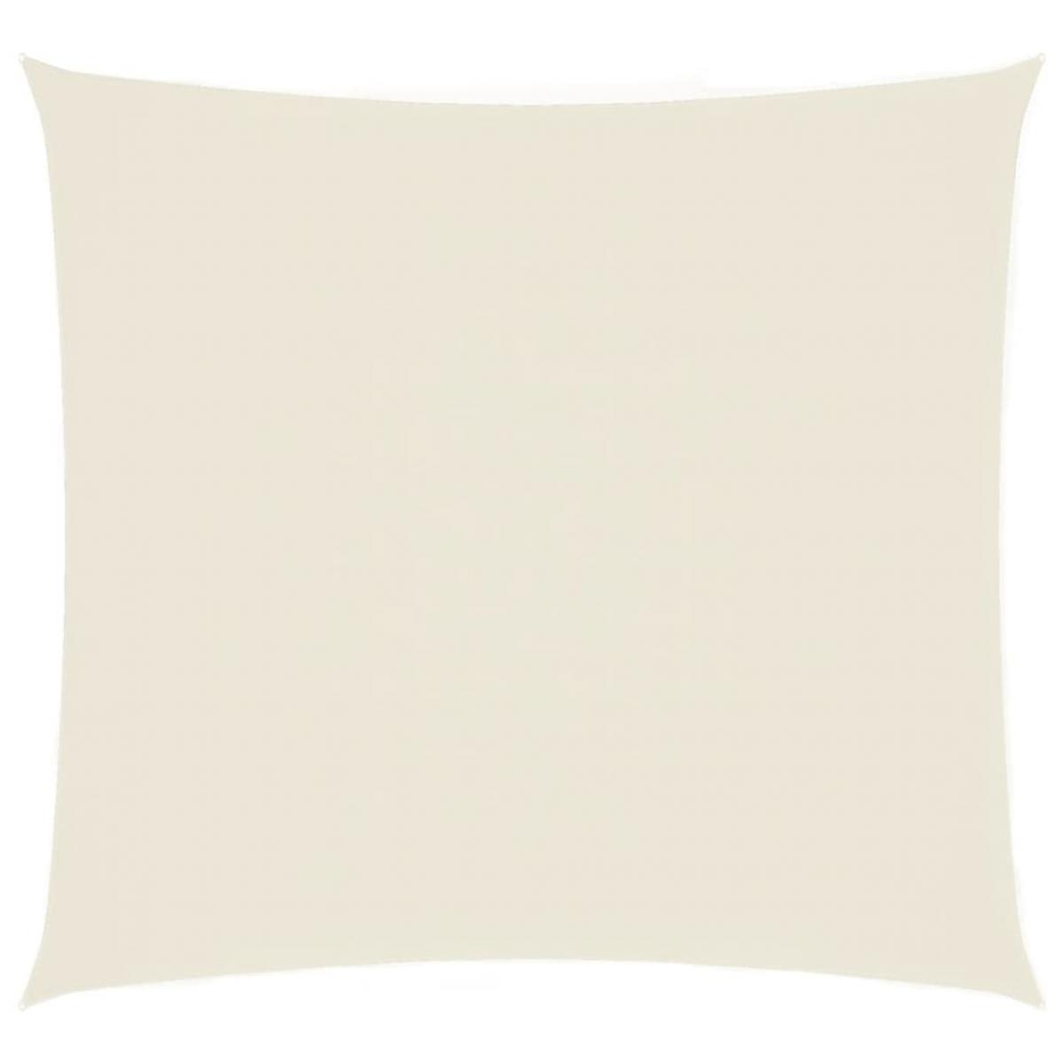Toldo de vela cuadrado tela Oxford color crema 4,5x4,5 m
