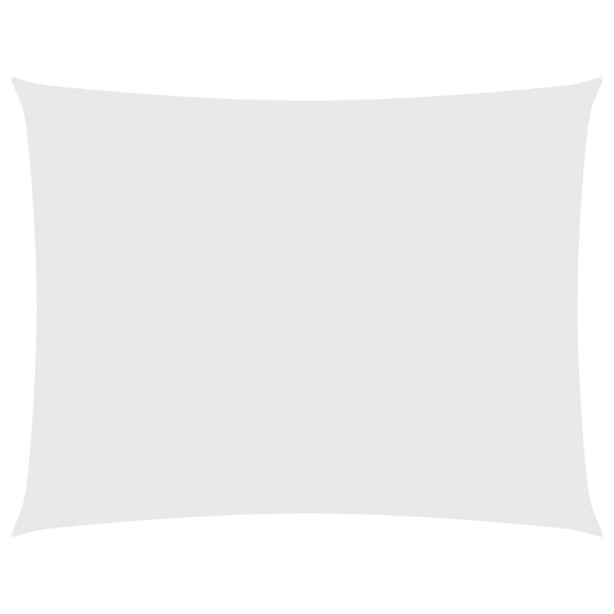 Toldo de vela rectangular tela Oxford blanco 4x6 m