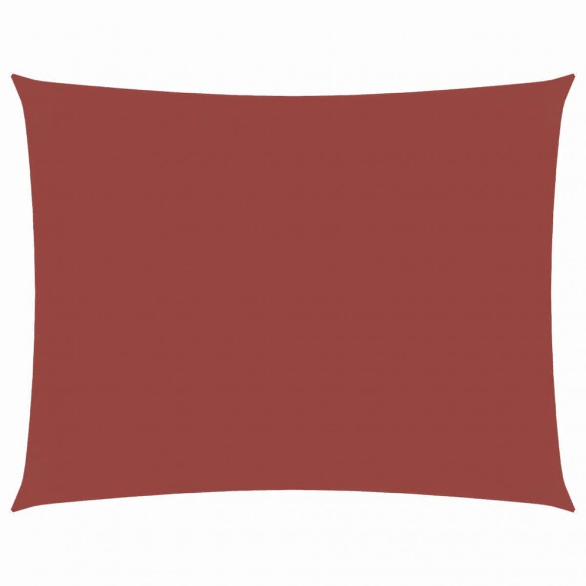 Toldo de vela rectangular tela Oxford terracota 3x4 m
