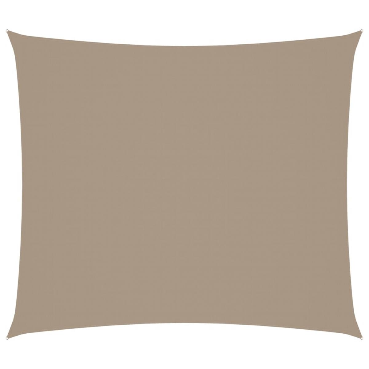 Toldo de vela rectangular tela Oxford gris taupe 2x2,5 m