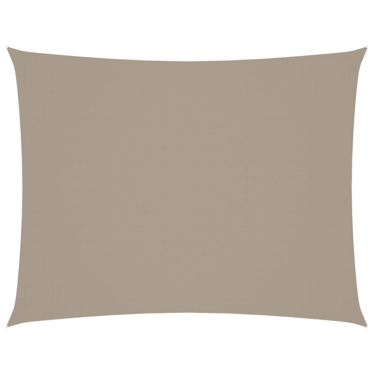 Toldo de vela rectangular tela Oxford gris taupe 3x4,5 m