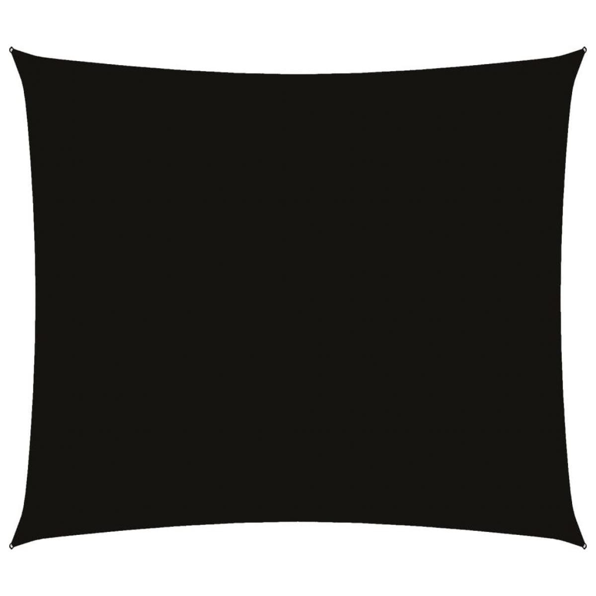Toldo de vela rectangular tela Oxford negro 2x2,5 m