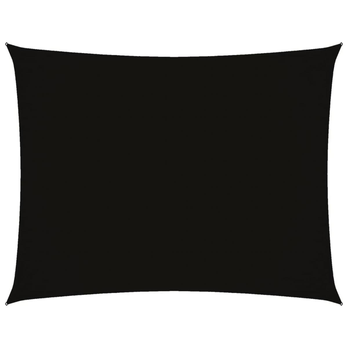 Toldo de vela rectangular tela Oxford negro 2,5x3,5 m